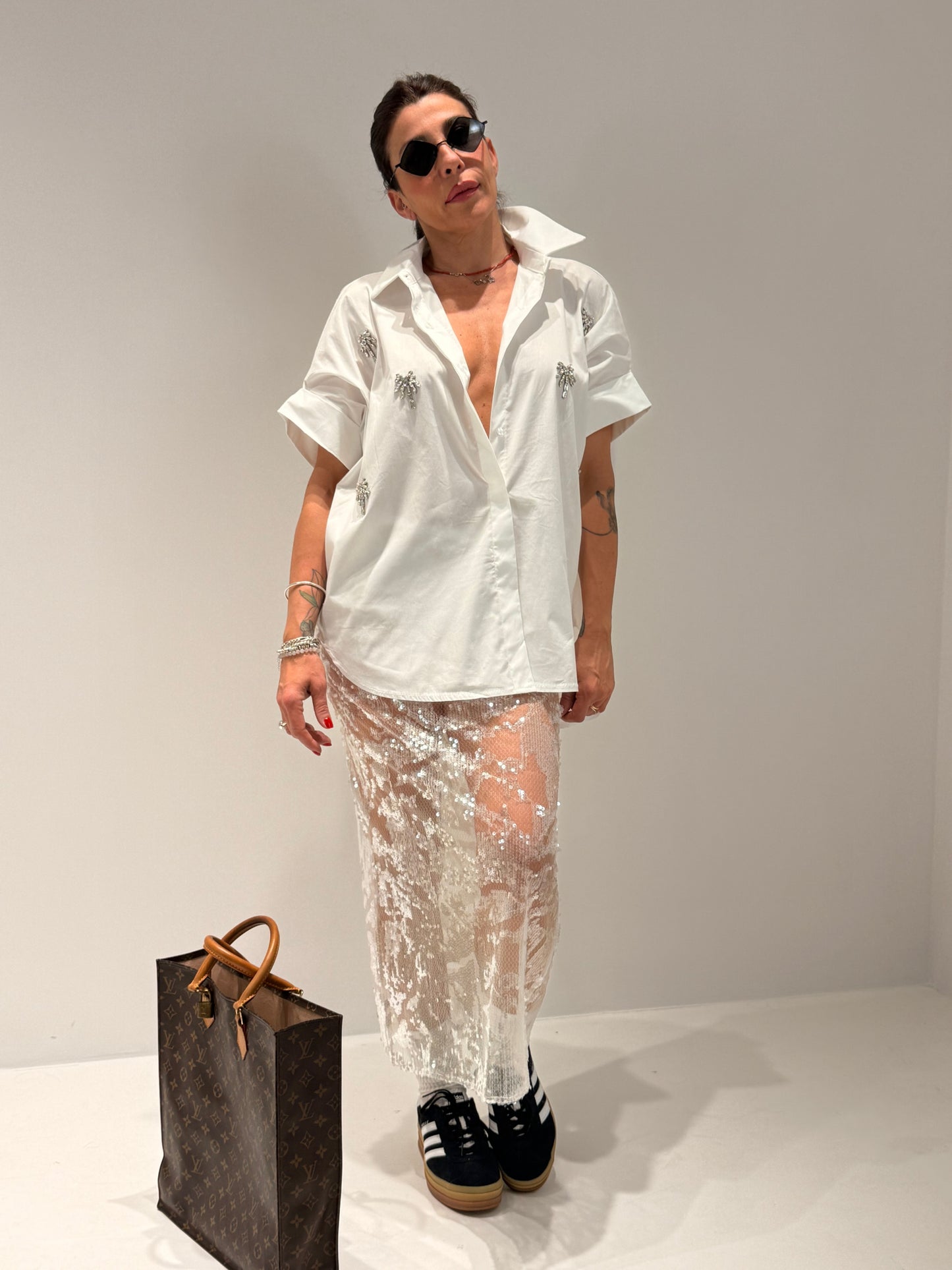 CAMICIA PALMA BIANCO
