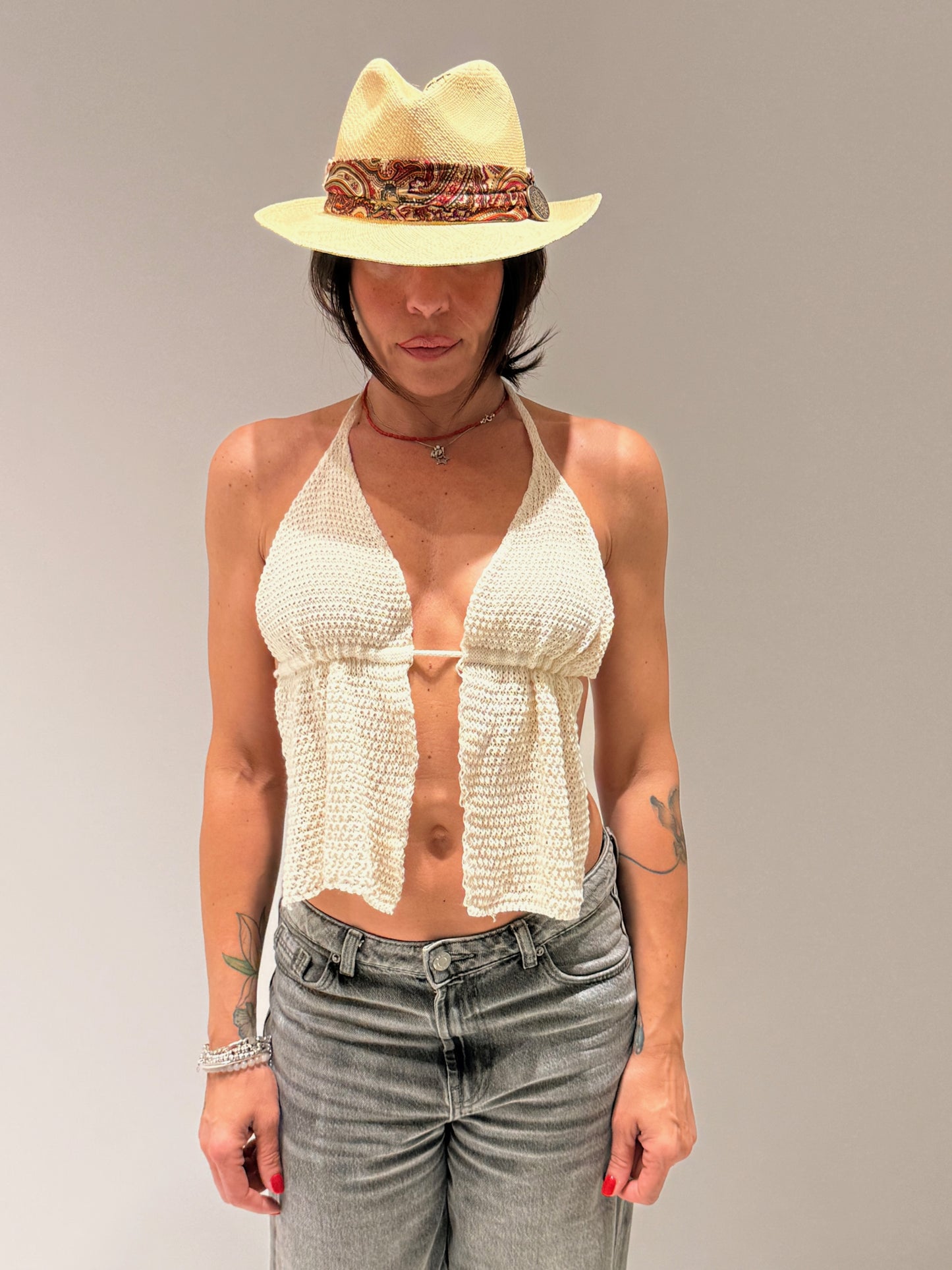 TOP CROCHET ECRU