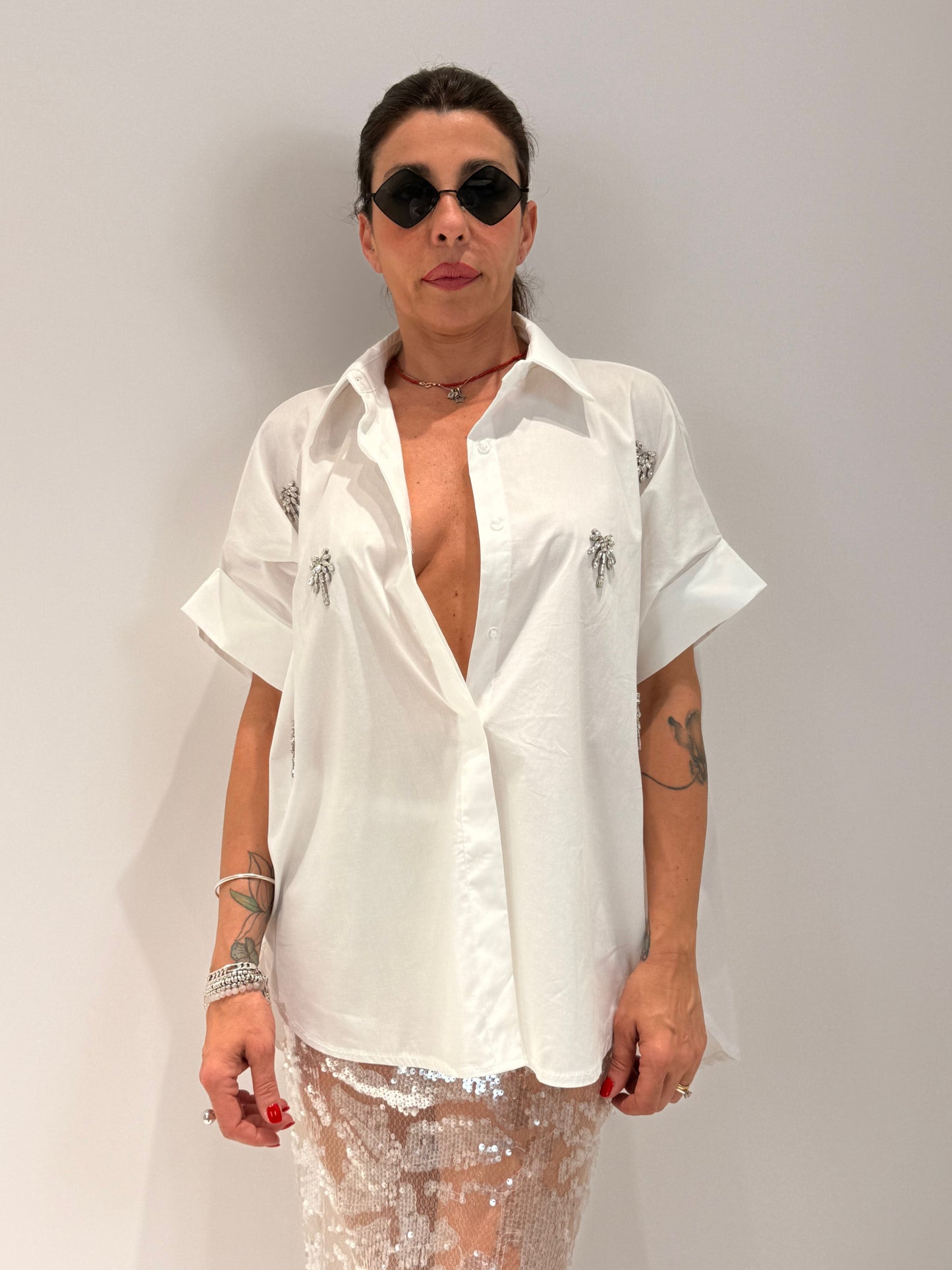 CAMICIA PALMA BIANCO