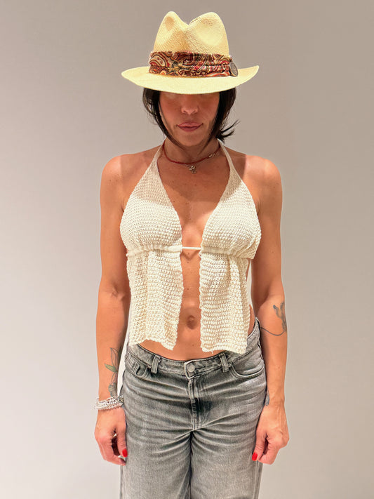 TOP CROCHET ECRU